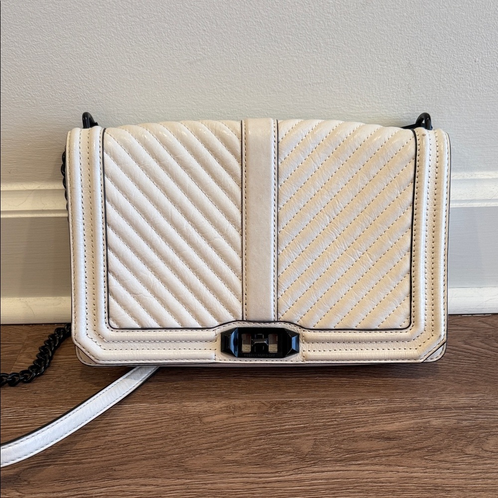 Rebecca Minkoff Cream Quilted Crossbody